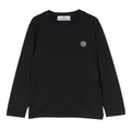 T-shirt bambino Stone Island nera in cotone | ViaMonte Shop