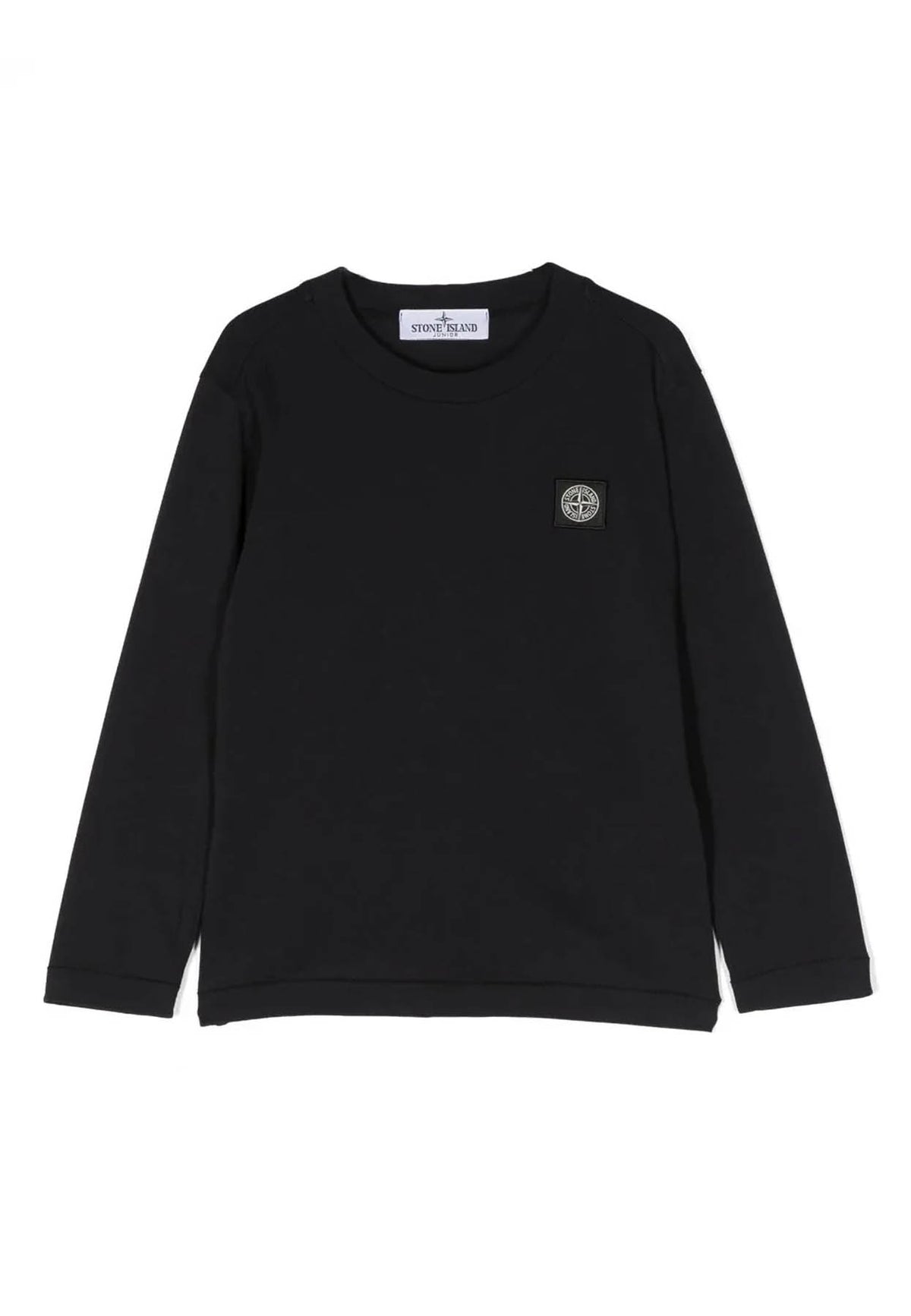 T-shirt bambino Stone Island nera in cotone | ViaMonte Shop