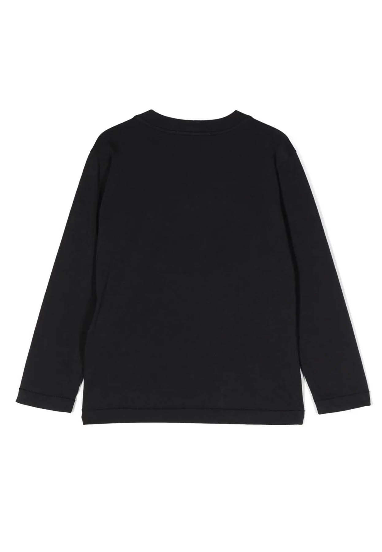 T-shirt bambino Stone Island nera in cotone | ViaMonte Shop
