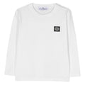 T-shirt bambino Stone Island bianca in cotone | ViaMonte Shop