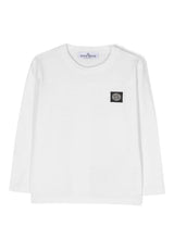 T-shirt bambino Stone Island bianca in cotone | ViaMonte Shop
