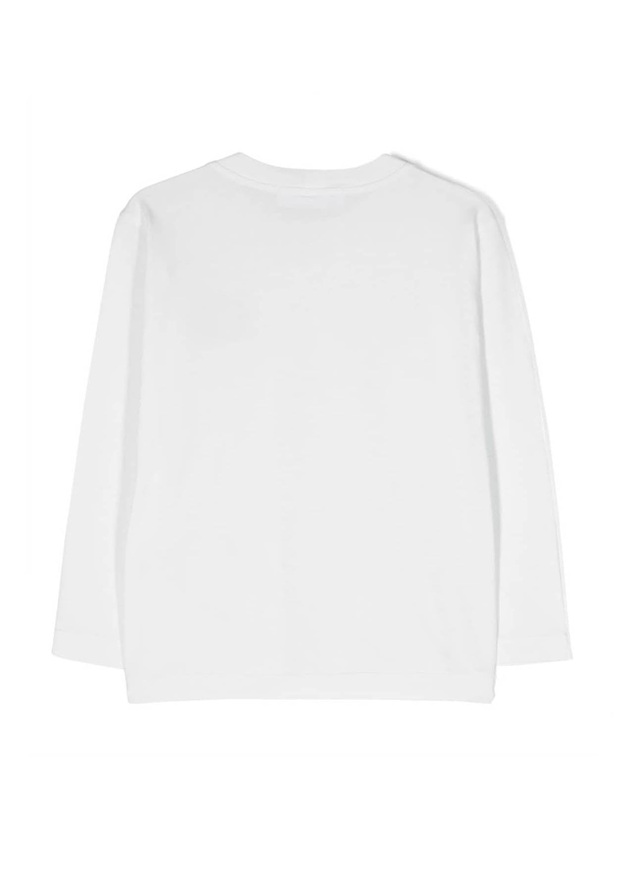 T-shirt bambino Stone Island bianca in cotone | ViaMonte Shop