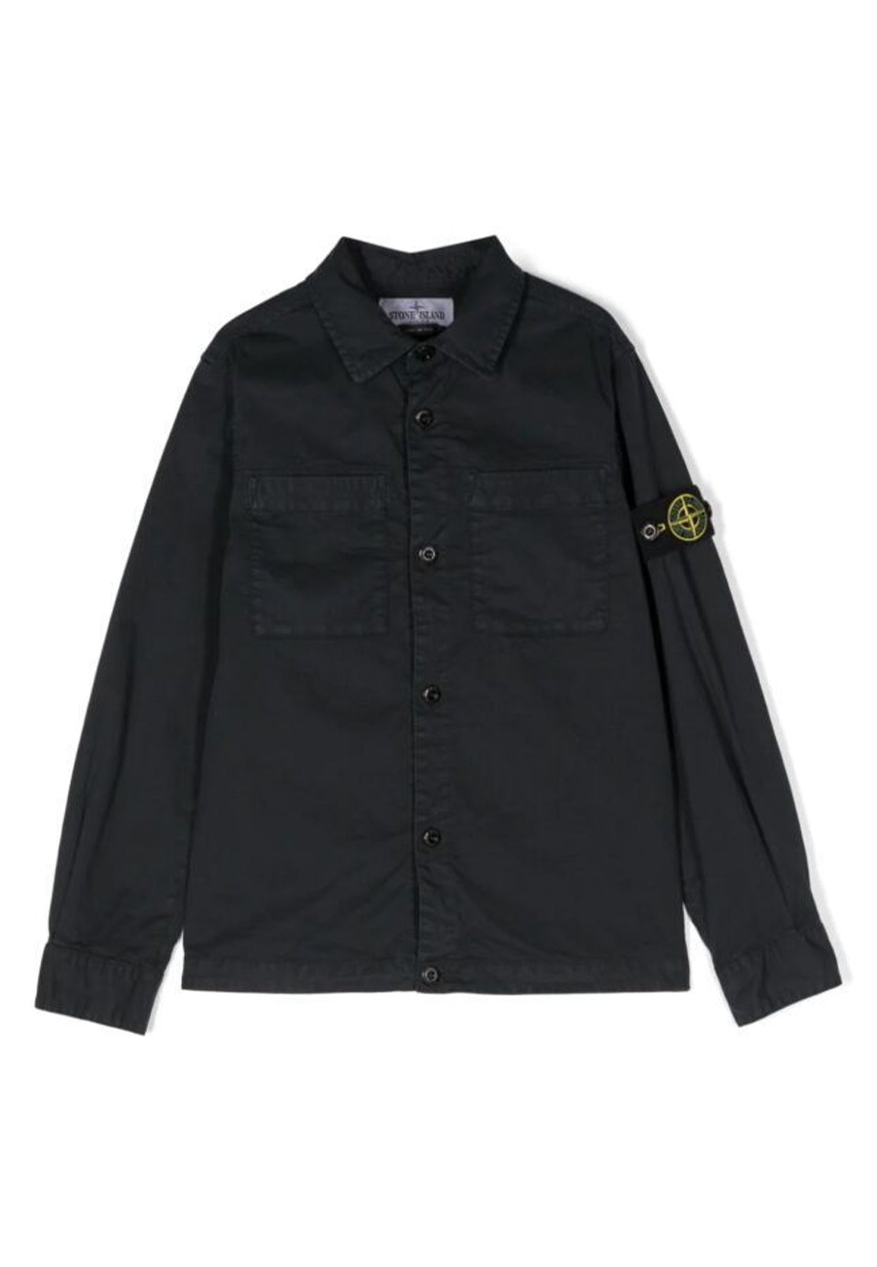 Camicia bambino Stone Island blu navy in cotone | ViaMonte Shop