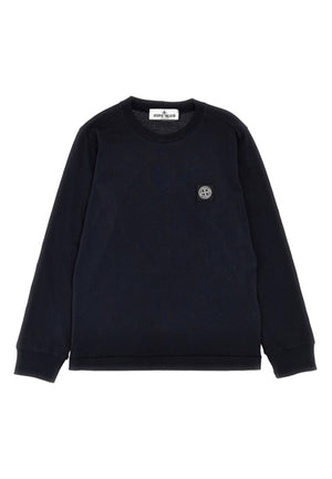 T-shirt bambino Stone Island blu navy in cotone | ViaMonte Shop
