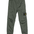 Pantalone bambino Stone Island verde in cotone | ViaMonte Shop