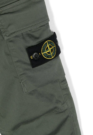 Pantalone bambino Stone Island verde in cotone | ViaMonte Shop