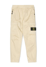 Pantalone bambino Stone Island beige in cotone | ViaMonte Shop