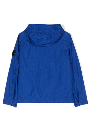 Giubbino bambino Stone Island bluette in nylon | ViaMonte Shop