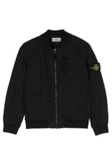 Giubbino bambino Stone Island nero in nylon | ViaMonte Shop