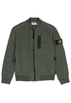 Giubbino bambino Stone Island verde in nylon | ViaMonte Shop