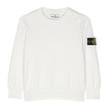 Maglia bambino Stone Island bianca in cotone | ViaMonte Shop
