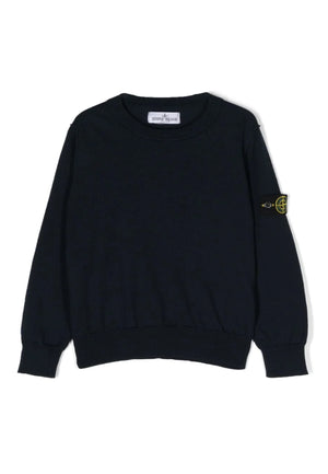 Maglia bambino Stone Island blu navy in cotone | ViaMonte Shop