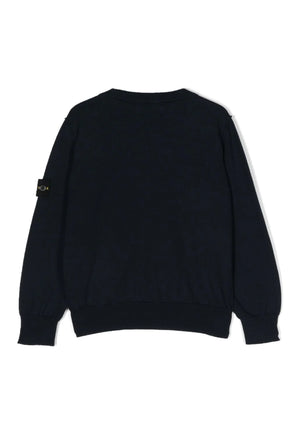 Maglia bambino Stone Island blu navy in cotone | ViaMonte Shop