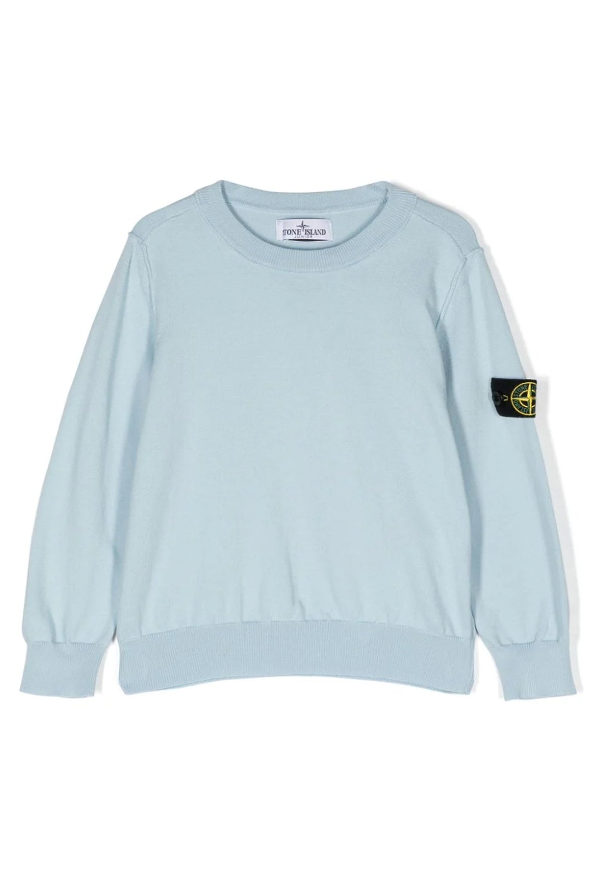 Maglia bambino Stone Island celeste in cotone | ViaMonte Shop