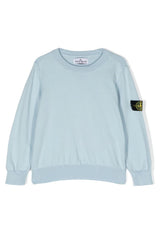 Maglia bambino Stone Island celeste in cotone | ViaMonte Shop
