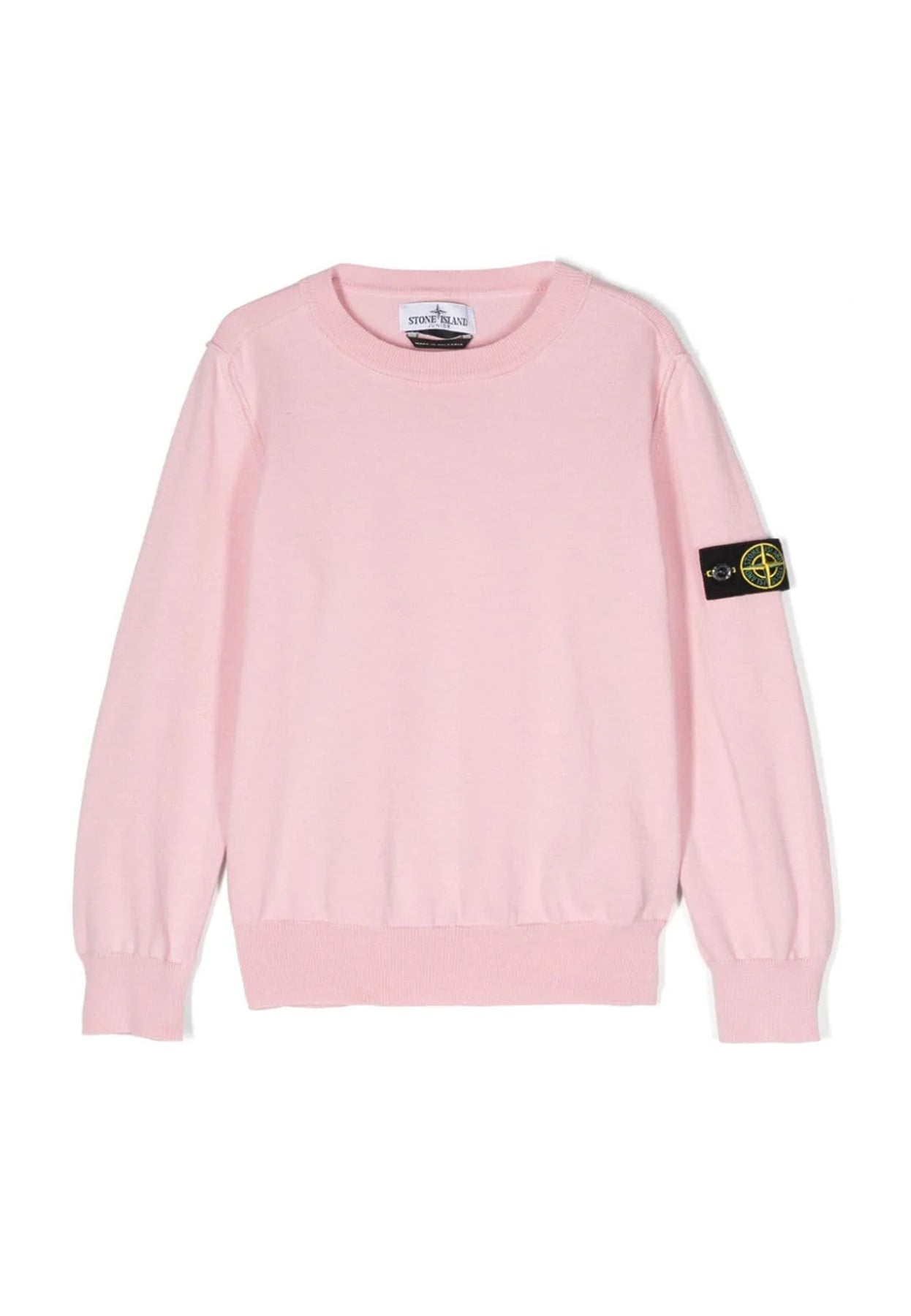 Maglia bambino Stone Island rosa in cotone | ViaMonte Shop