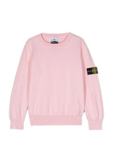 Maglia bambino Stone Island rosa in cotone | ViaMonte Shop