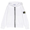 Felpa bambino Stone Island bianca in cotone | ViaMonte Shop