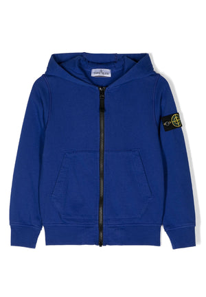 Felpa bambino Stone Island blu in cotone | ViaMonte Shop
