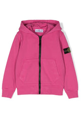 Felpa bambino Stone Island fucsia in cotone | ViaMonte Shop