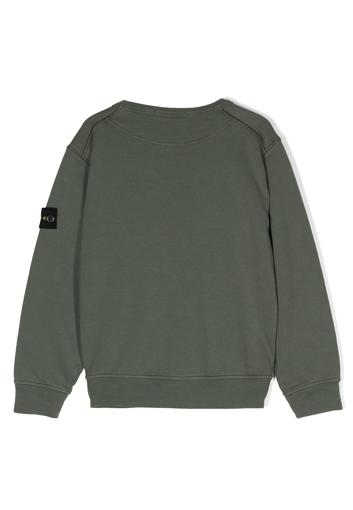 Felpa bambina Stone Island verde in cotone | ViaMonte Shop