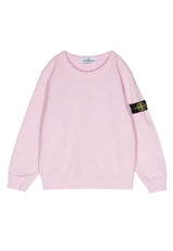 Felpa bambino Stone Island rosa in cotone | ViaMonte Shop