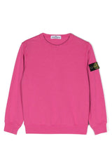 Felpa bambino Stone Island fucsia in cotone | ViaMonte Shop