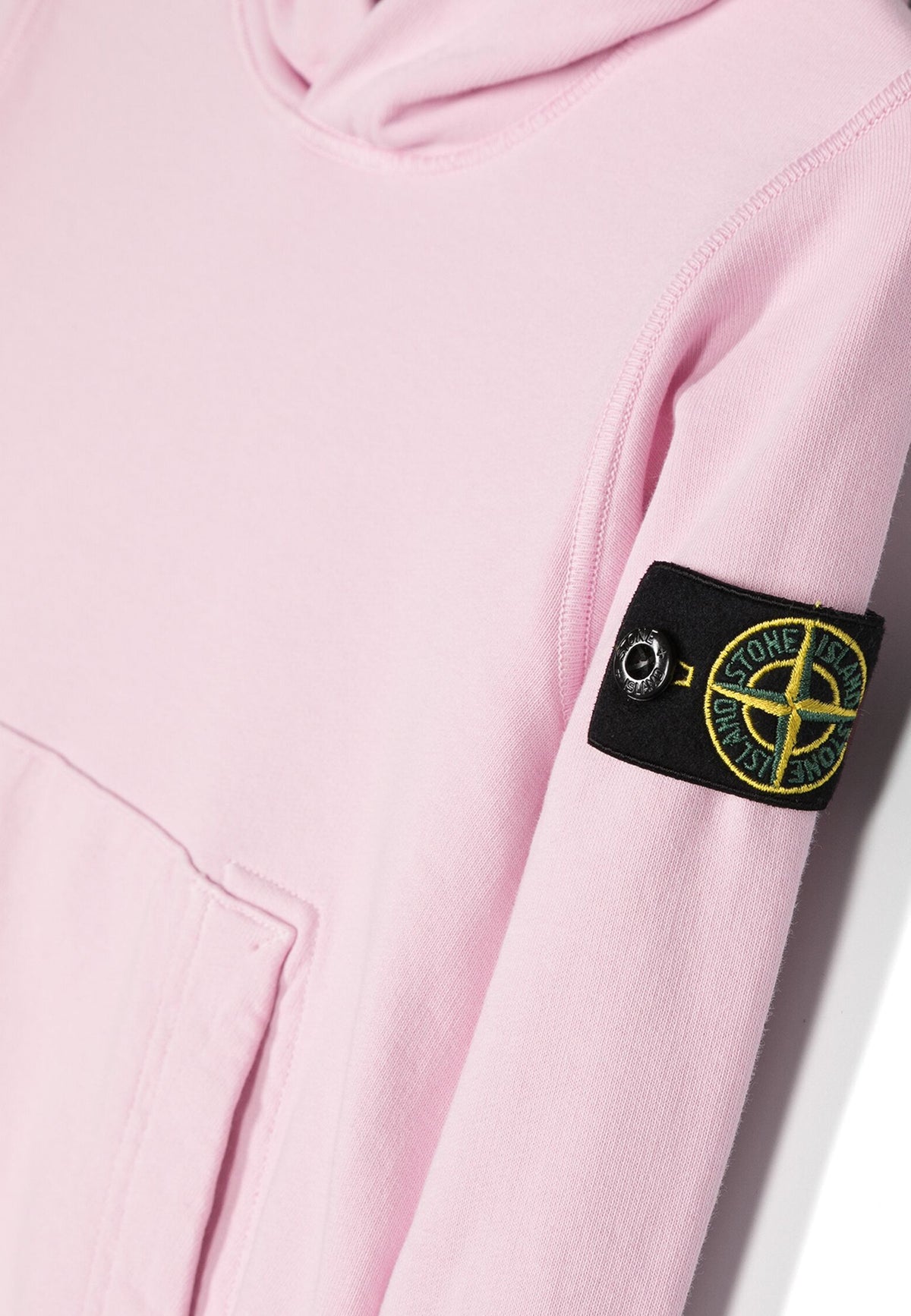 Felpa bambino Stone Island rosa in cotone | ViaMonte Shop