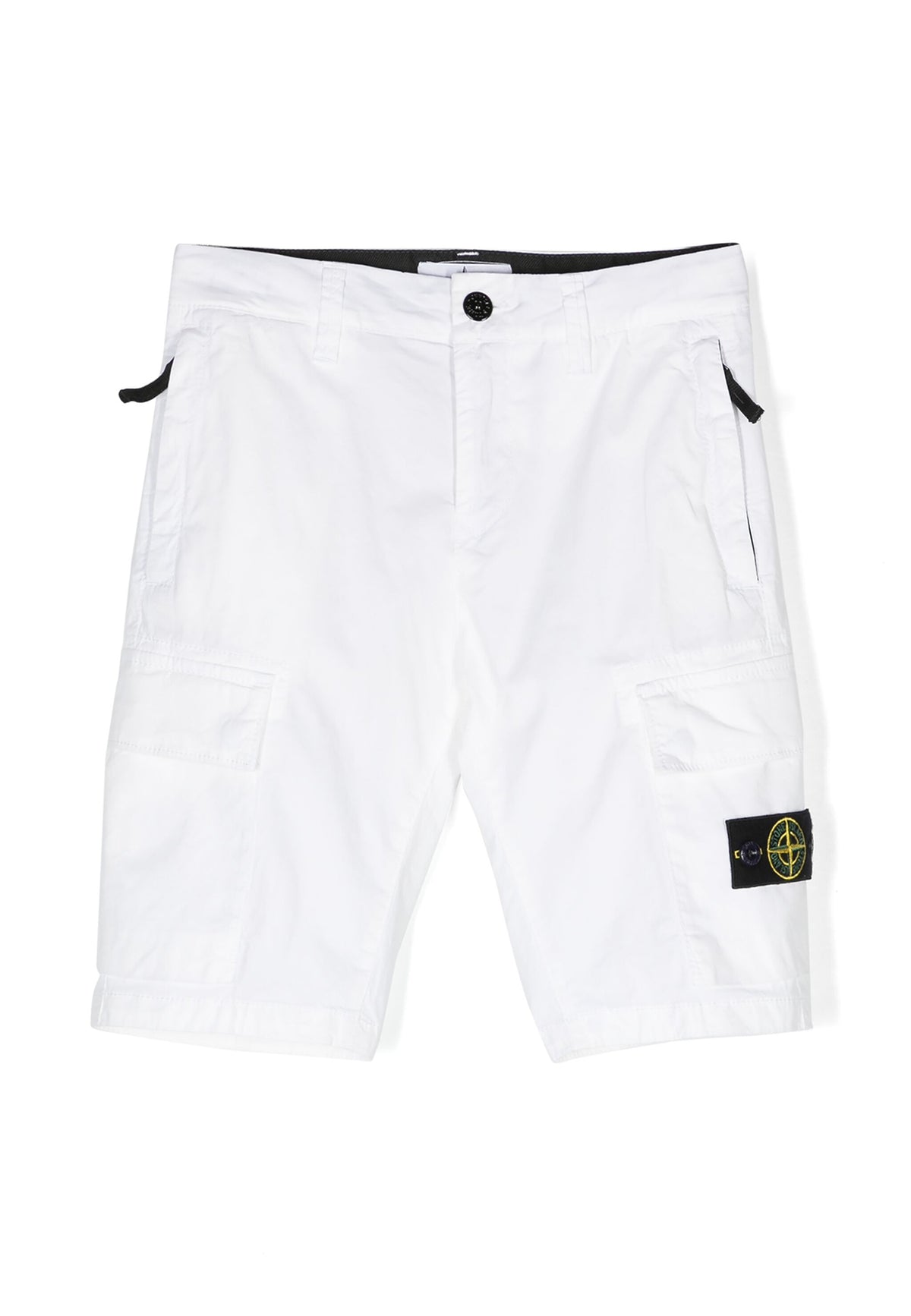 Bermuda bambino Stone Island bianco in cotone | ViaMonte Shop