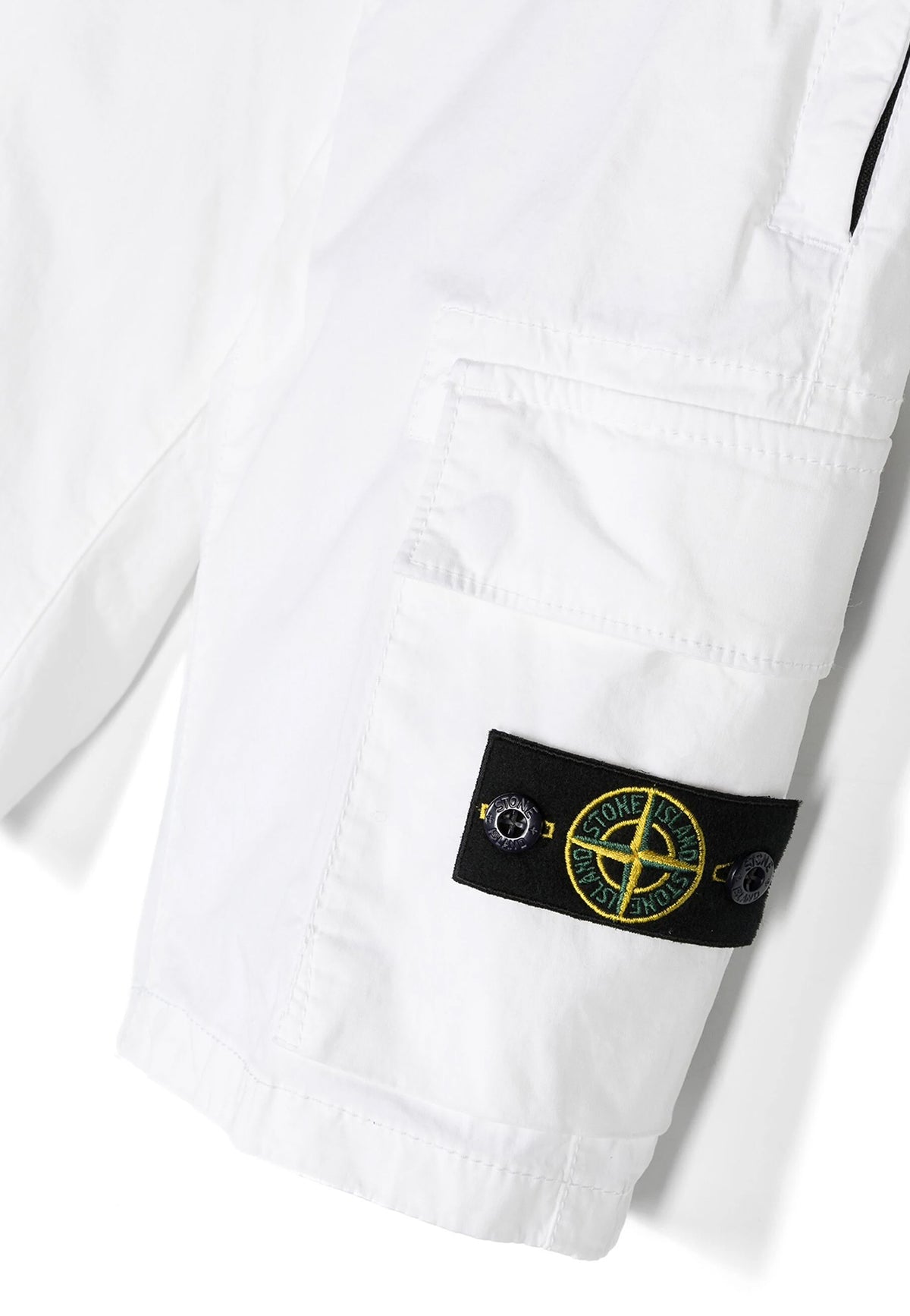 Bermuda bambino Stone Island bianco in cotone | ViaMonte Shop