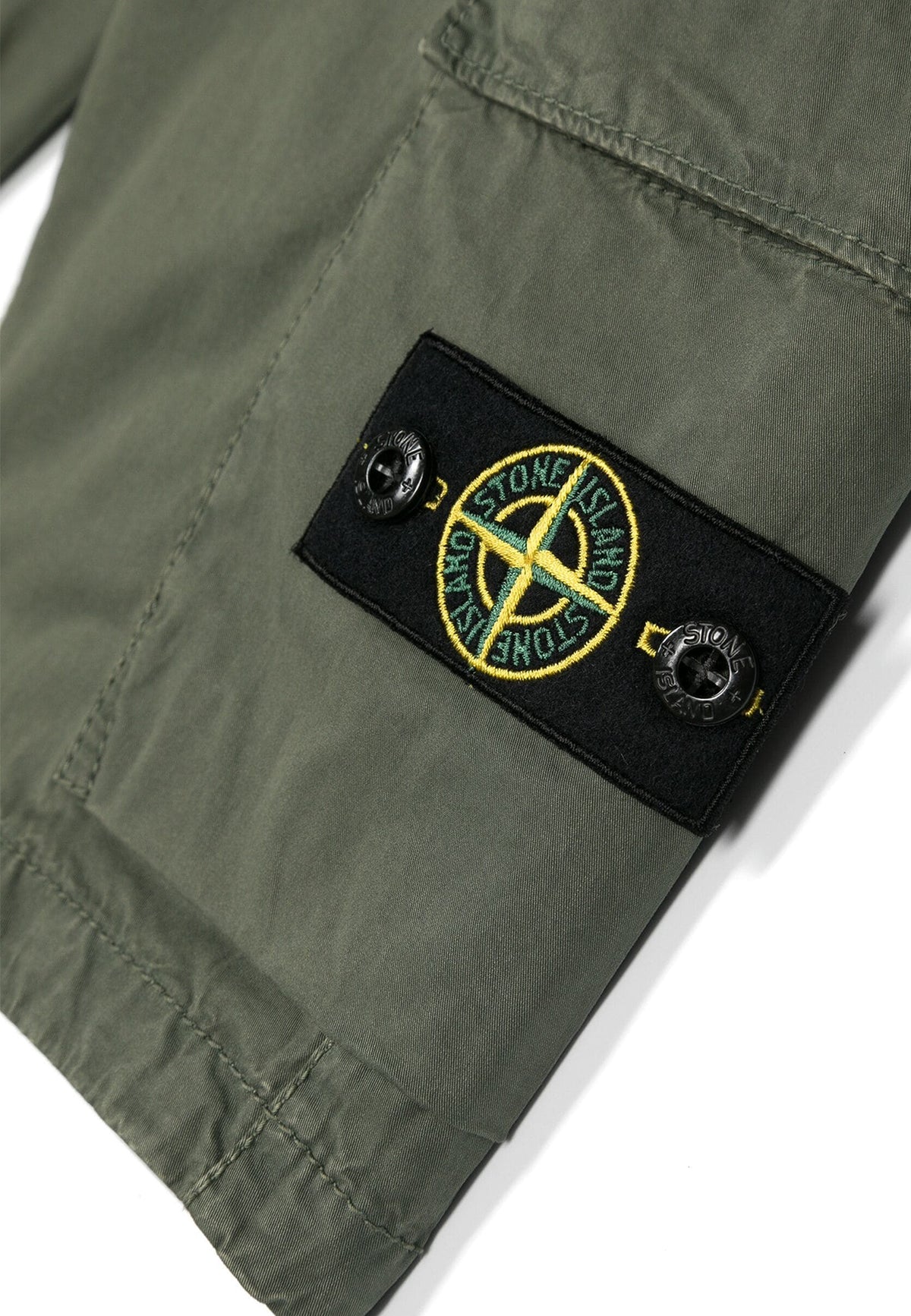 Bermuda bambino Stone Island verde in cotone | ViaMonte Shop