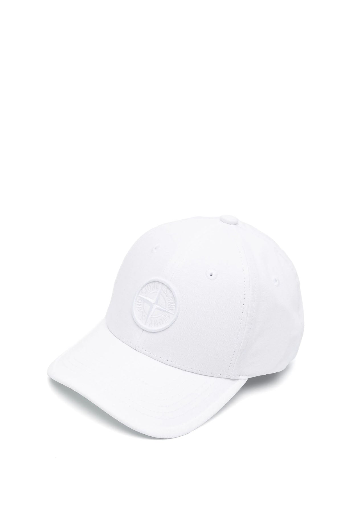 Stone Island cappello bianco bambino in cotone | ViaMonte Shop