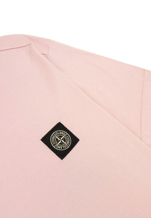 T-shirt bambino Stone Island rosa in cotone | ViaMonte Shop