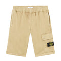 Bermuda bambino Stone Island beige in cotone | ViaMonte Shop