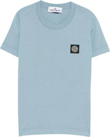 T-shirt bambino Stone Island blu avio in cotone | ViaMonte Shop