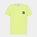 T-shirt bambino Stone Island verde fluo in cotone | ViaMonte Shop