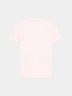 T-shirt bambino Stone Island rosa chiaro in cotone | ViaMonte Shop