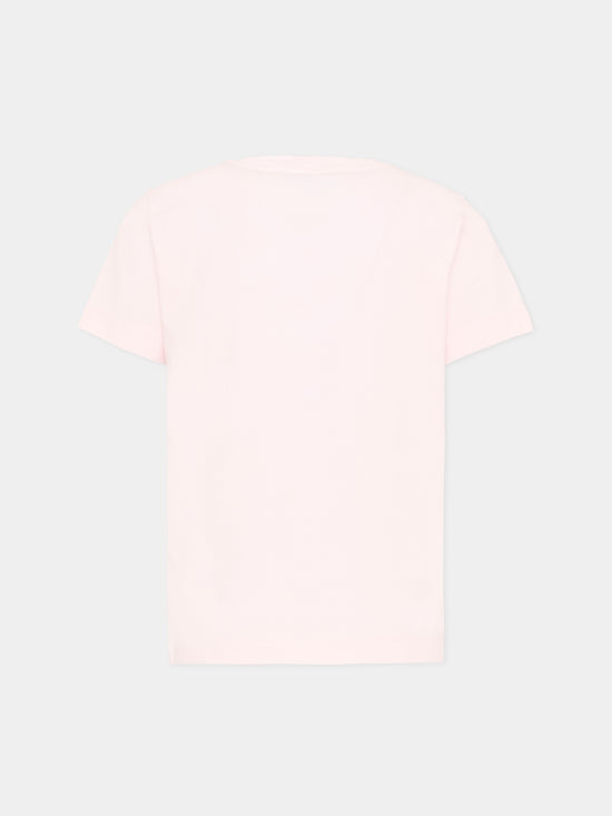 T-shirt bambino Stone Island rosa chiaro in cotone | ViaMonte Shop