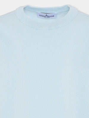 Maglia bambino Stone Island celeste in cotone | ViaMonte Shop