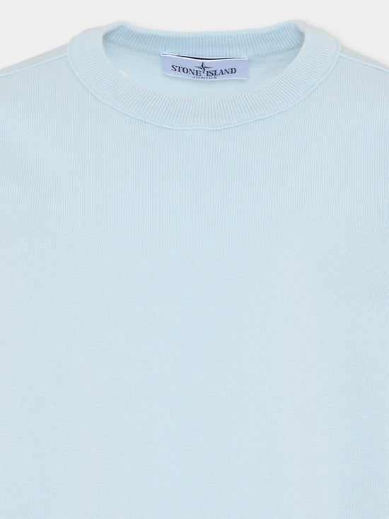 Maglia bambino Stone Island celeste in cotone | ViaMonte Shop