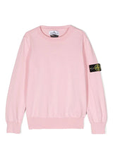 Maglia bambino Stone Island rosa in cotone | ViaMonte Shop