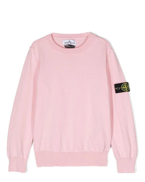 Maglia bambino Stone Island rosa in cotone | ViaMonte Shop