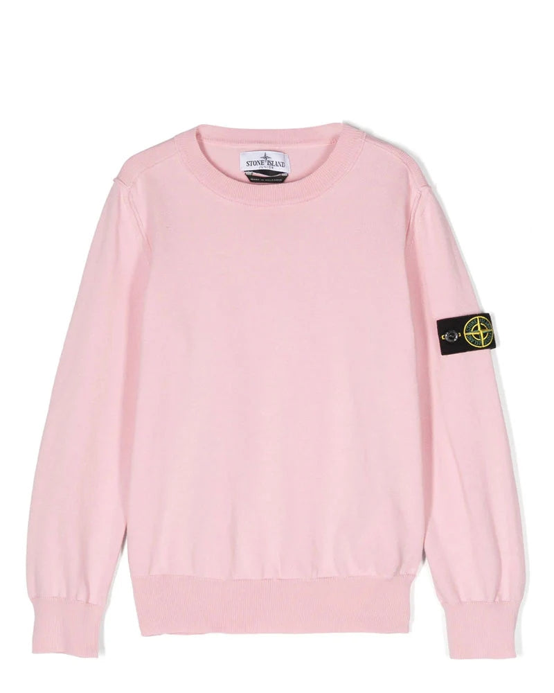 Maglia bambino Stone Island rosa in cotone | ViaMonte Shop