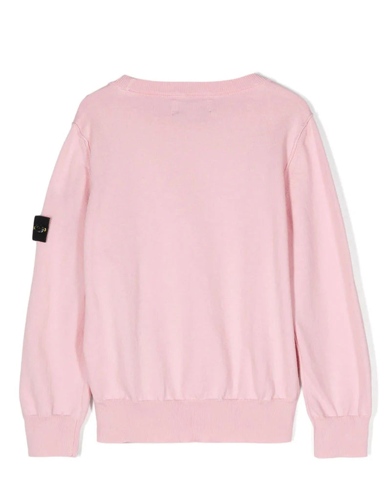 Maglia bambino Stone Island rosa in cotone | ViaMonte Shop