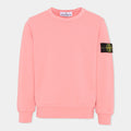 Felpa bambino Stone Island rosa scuro in cotone | ViaMonte Shop