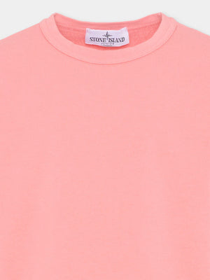 Felpa bambino Stone Island rosa scuro in cotone | ViaMonte Shop