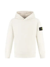 Felpa bambino Stone Island bianca in cotone | ViaMonte Shop