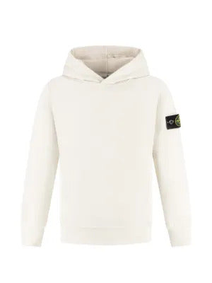 Felpa bambino Stone Island bianca in cotone | ViaMonte Shop