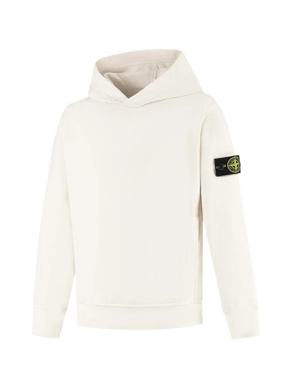 Felpa bambino Stone Island bianca in cotone | ViaMonte Shop