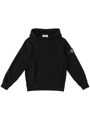 Felpa bambino Stone Island nera in cotone | ViaMonte Shop